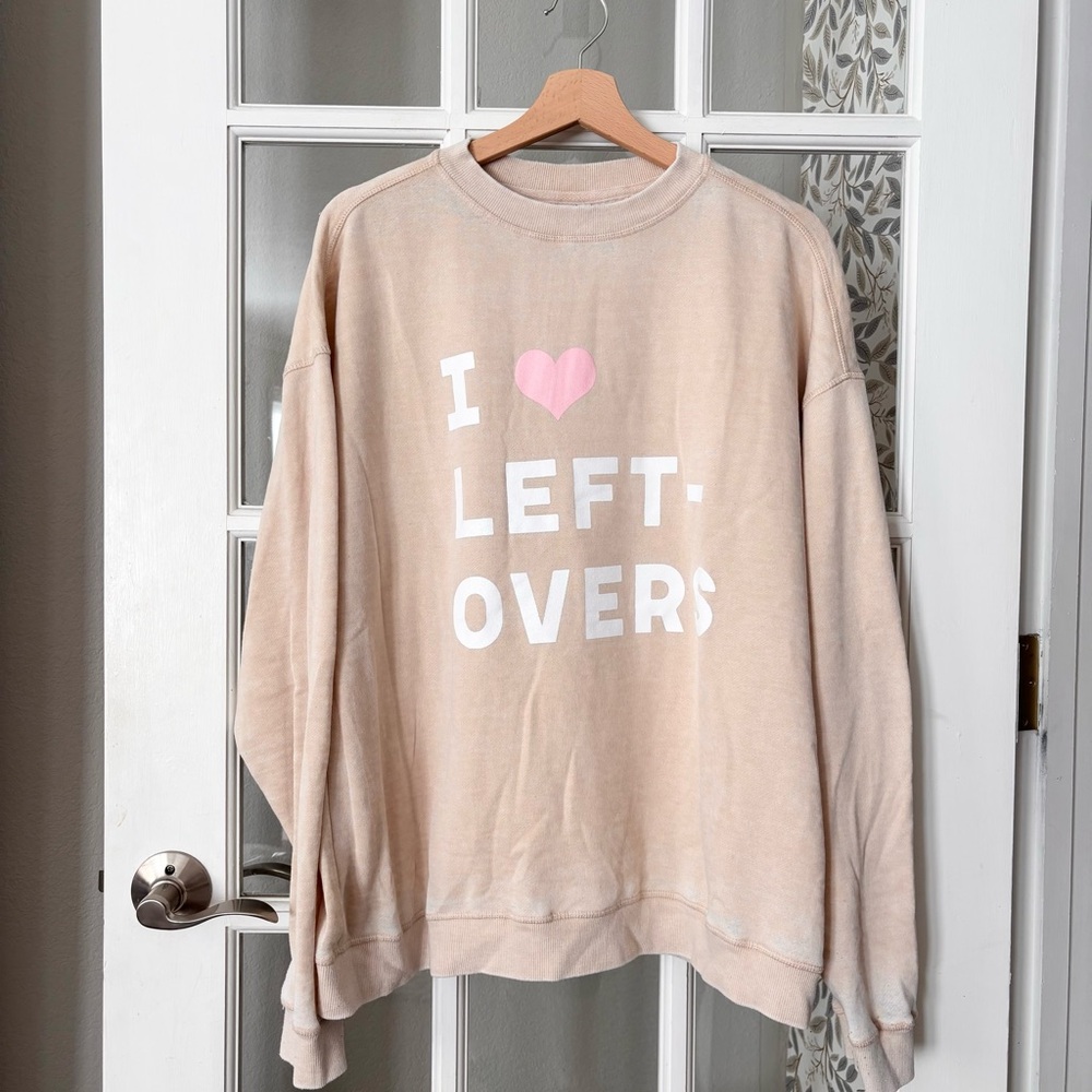 RIFFRAFF Thanksgiving “I 🩷 LEFT-OVERS” Sweatshirt Sz M